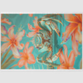 Levendige  Bloemen Koning Krab Decoupage Tissuepapier (Voorkant)