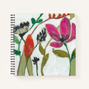 Levendige bloemen notitieboek
