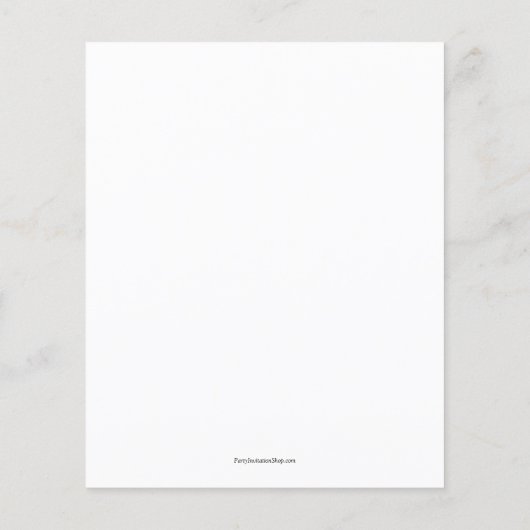 Levendige bloemenbruiloft Bord dank u Flyer (Achterkant)