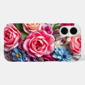Levendige bloemenelegantie Case-Mate iPhone case (Achterkant (horizontaal))