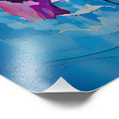 Levendige bloemenexplosie Abstracte bloemkunst Foto Afdruk (Hoek)