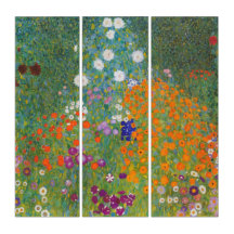 Levendige bloementuin - Gustav Klimt