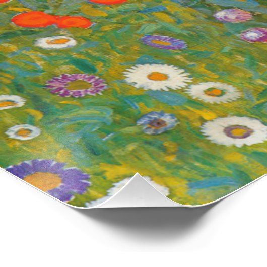 Levendige bloementuin - Gustav Klimt Gloss Poster Perfect Poster (Hoek)