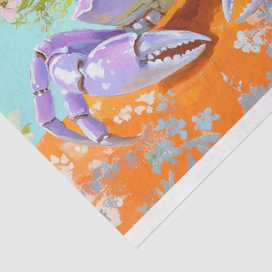 Levendige Bloemkrab Decoupage Tissuepapier (Detail)