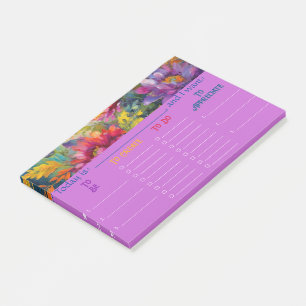 Levendige Bloemschilderij Dagelijkse Planner Post-it® Notes