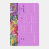 Levendige Bloemschilderij Dagelijkse Planner Post-it® Notes (Voorkant)