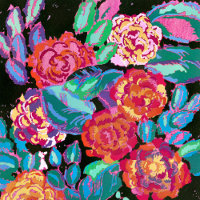 Levendige bloesems: Art Deco Bloemen Explosie