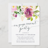 Levendige Bloom Engagement Party Uitnodiging (Voorkant)