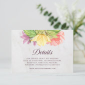 Levendige Blooms Marmer Details Informatiekaartje (Staand voorkant)