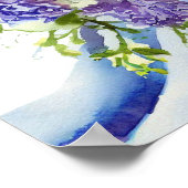 Levendige Blues, Bruids Cascading Bouquet 1, Poster (Hoek)