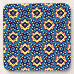 Levendige Boho geometrische patroon Onderzetters -