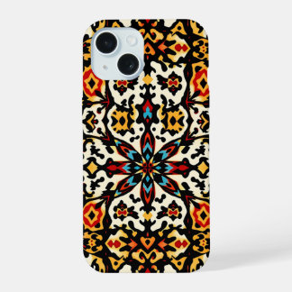 Levendige Boho Medaillon Hoesje iPhone 15 Hoesje