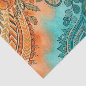 Levendige Boho Regenboog Gradiënt Bloemmotief Tissuepapier (Detail)