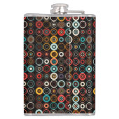 Levendige Boho Retro-kolf Heupfles (Achterkant)