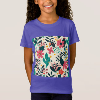 Levendige Botanica: Modern Bloempatroon T-shirt