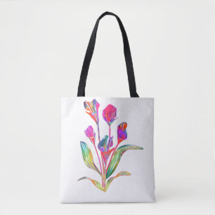 Levendige Botanische Calla Lelie Artistieke Draagtas