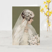 Levendige  bride, Antiek groen Kaart (Gele Bloem)