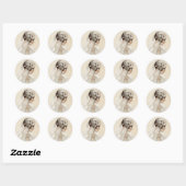 Levendige  bride ronde sticker (Vel)