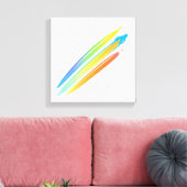 Levendige Brushstroke Art Splash Canvas Afdruk (Insitu (Woonkamer))
