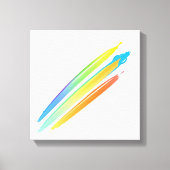 Levendige Brushstroke Art Splash Canvas Afdruk (Voorkant)