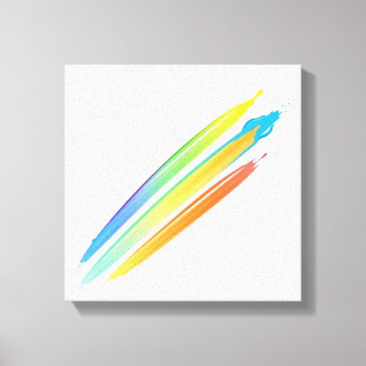 Levendige Brushstroke Art Splash Canvas Afdruk (Voorkant)