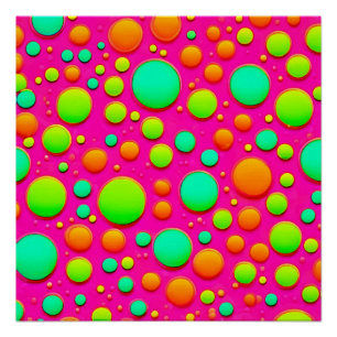 Levendige Bubble Pop van Kleurontwerp Perfect Poster