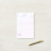 Levendige budgettrackingnotitieblok post-it® notes (Op bureau)