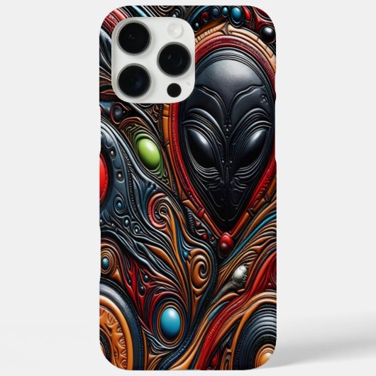 Levendige Buitenaardse Ontmoetings Kunst Case-Mate iPhone Case (Achterkant)