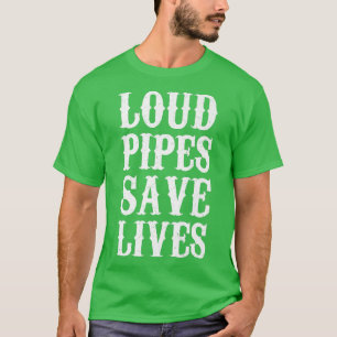 Levendige buizen besparen Mannen motorfietsers met T-shirt