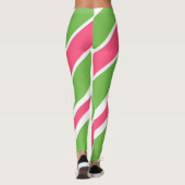 Levendige Candy Stripe Abstracte Leggings (Achterkant)