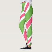 Levendige Candy Stripe Abstracte Leggings (Links)