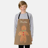 Levendige Cartoon kerstman met gingerbrood Schort (Gedragen)