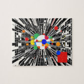 Levendige Chaos: Abstracte kleurendans Legpuzzel (Horizontaal)