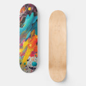 Levendige Chaos Spat Graffiti Skateboard (Voorkant)