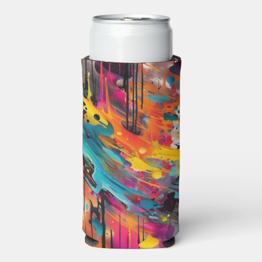 Levendige Chaos Splash Graffiti (Seltzer Voorkant)