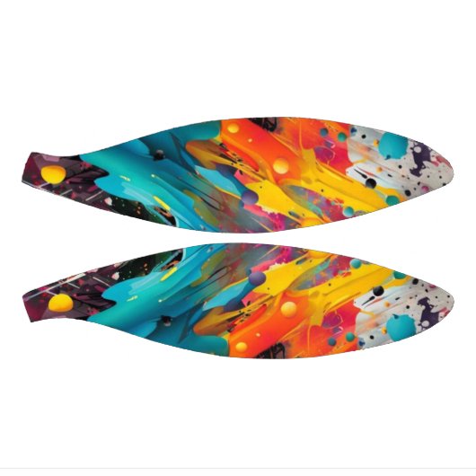 Levendige Chaos Splash Graffiti Basketbal (Panelen)