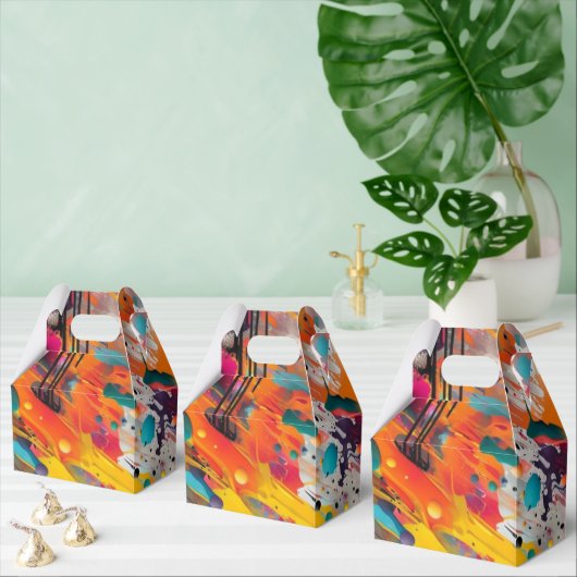 Levendige Chaos Splash Graffiti Bedankdoosjes (Meervoudige)