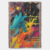 Levendige Chaos Splash Graffiti Deken (Voorkant Verticaal)