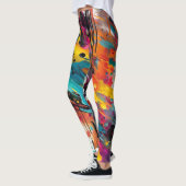 Levendige Chaos Splash Graffiti Leggings (Links)