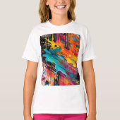 Levendige Chaos Splash Graffiti T-shirt (Voorkant)
