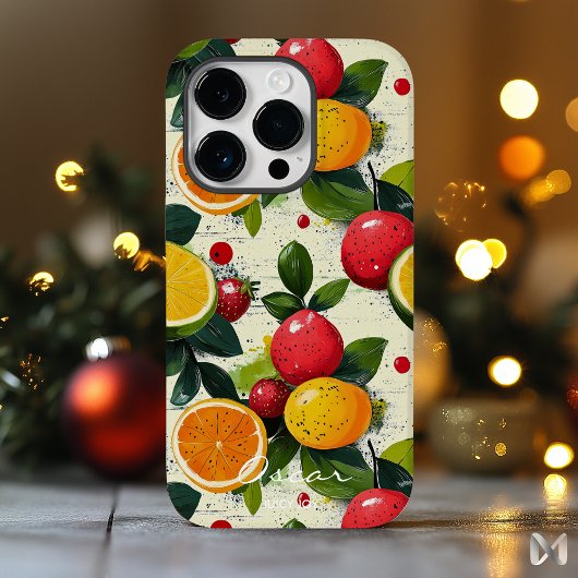 Levendige Citrus en Berry Fruit Design Fresh Look Case-Mate iPhone Case