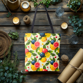 Levendige Citrus en Berry & Gepersonaliseerde Init Draagtas
