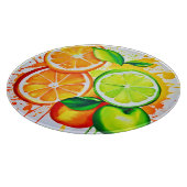 Levendige Citrus Fruit Splash Art Snijplank (Hoek)