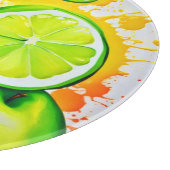 Levendige Citrus Fruit Splash Art Snijplank (Hoek)