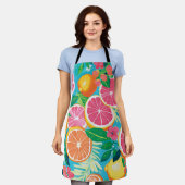 Levendige citrus tuin schort (Gedragen)