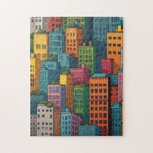 Levendige City puzzel Legpuzzel (Verticaal)