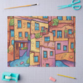 Levendige Cityscape Impressions V2 Tissuepapier (Craft)