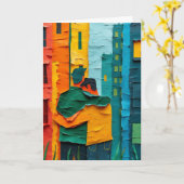 Levendige Collage Omhelzing Kaart (Gele Bloem)