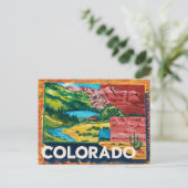 Levendige Colorado Kaart Schilderen (Staand voorkant)