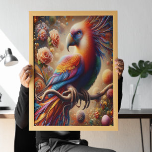 Levendige Condor Perching Top Tree Poster
